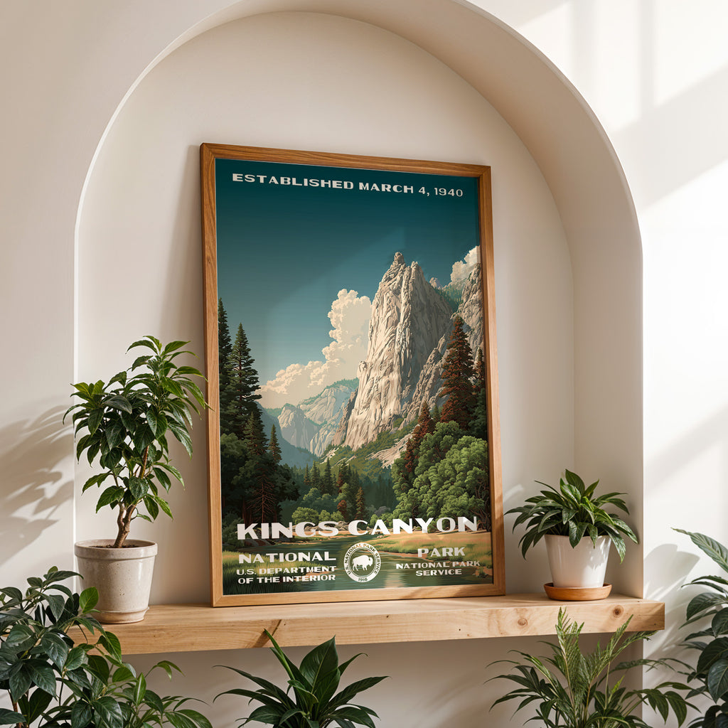 Kings Canyon National Park Vintage WPA