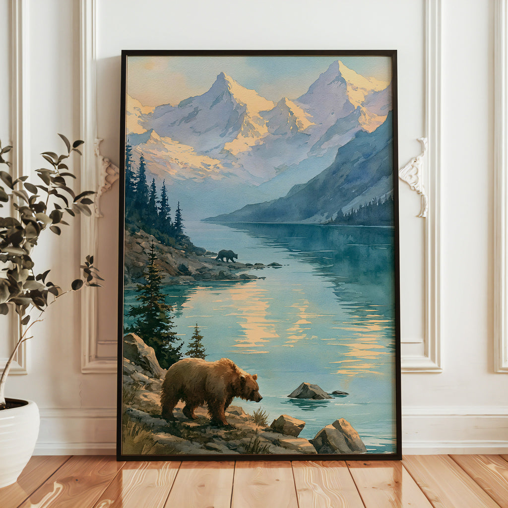 Katmai National Park Watercolor Art