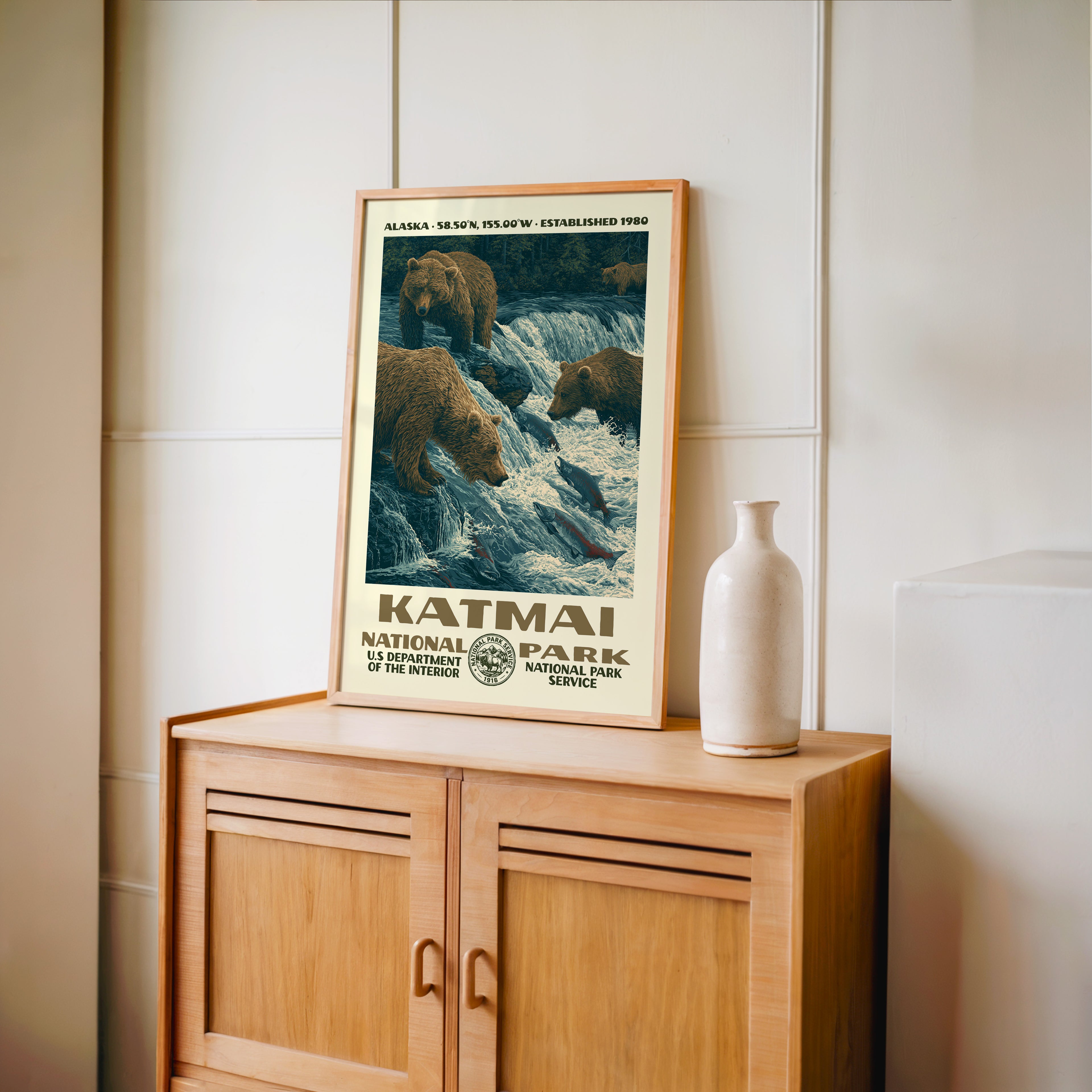 Katmai National Park Vintage WPA Art