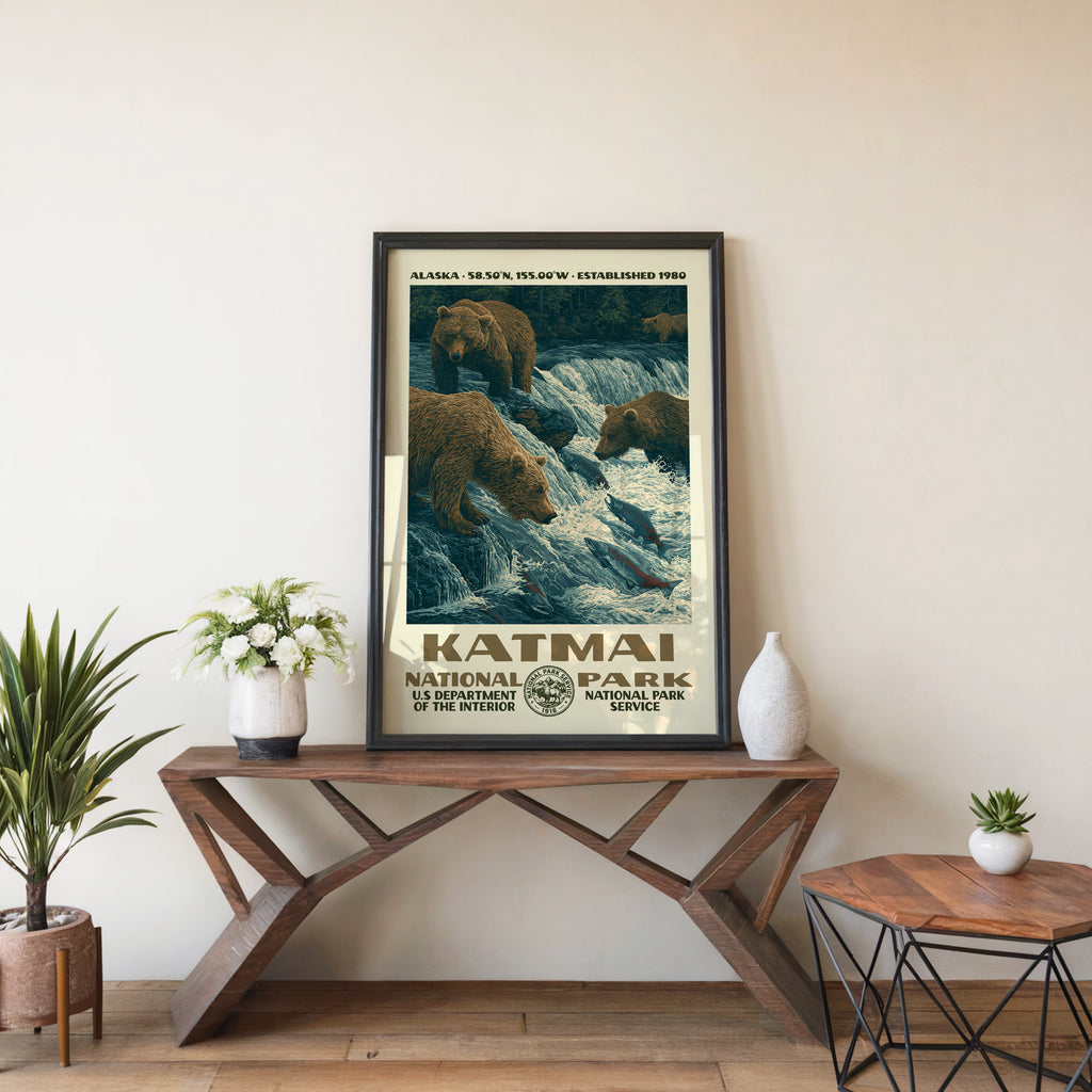 Katmai National Park Vintage WPA Art