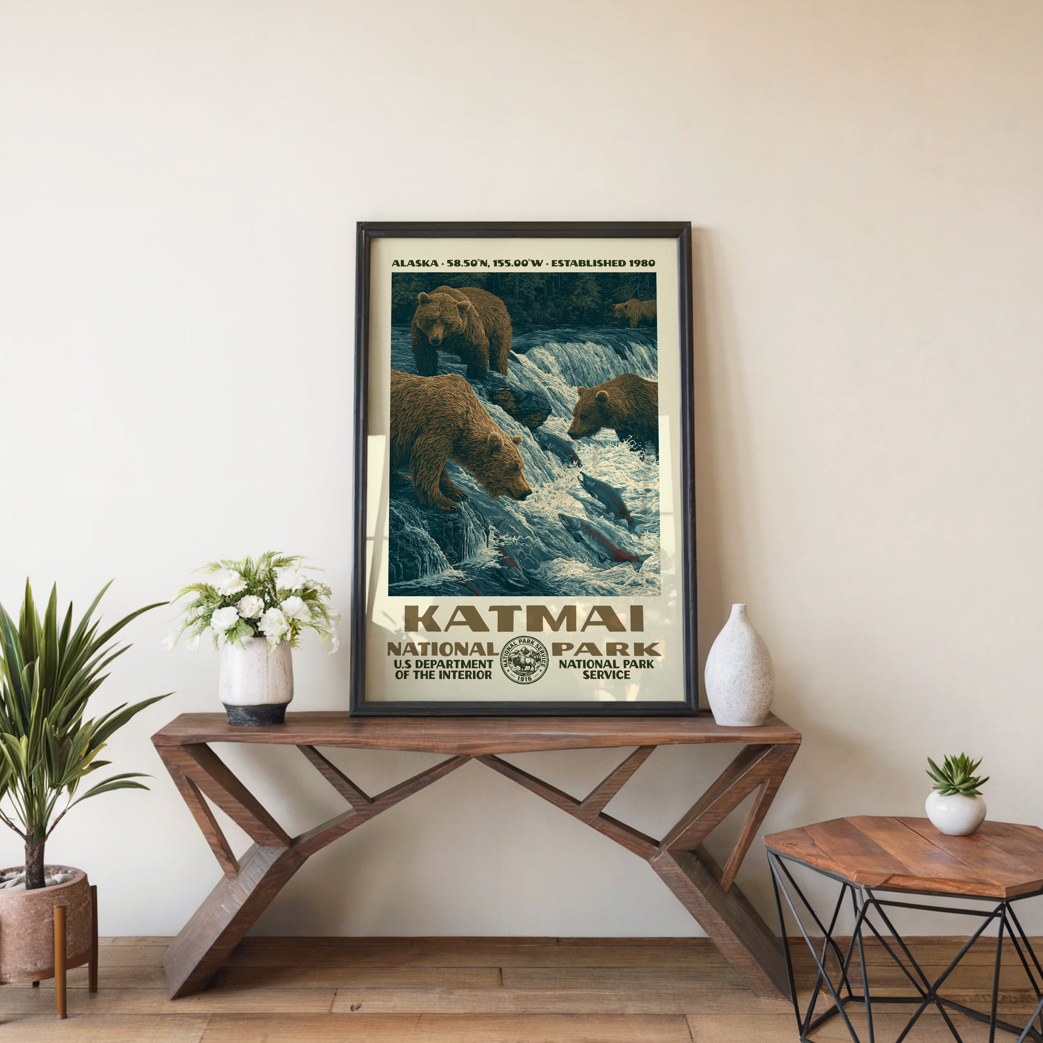 Katmai National Park Vintage WPA Art
