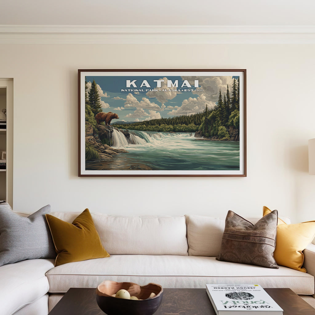 Katmai National Park Horizontal Vintage Art