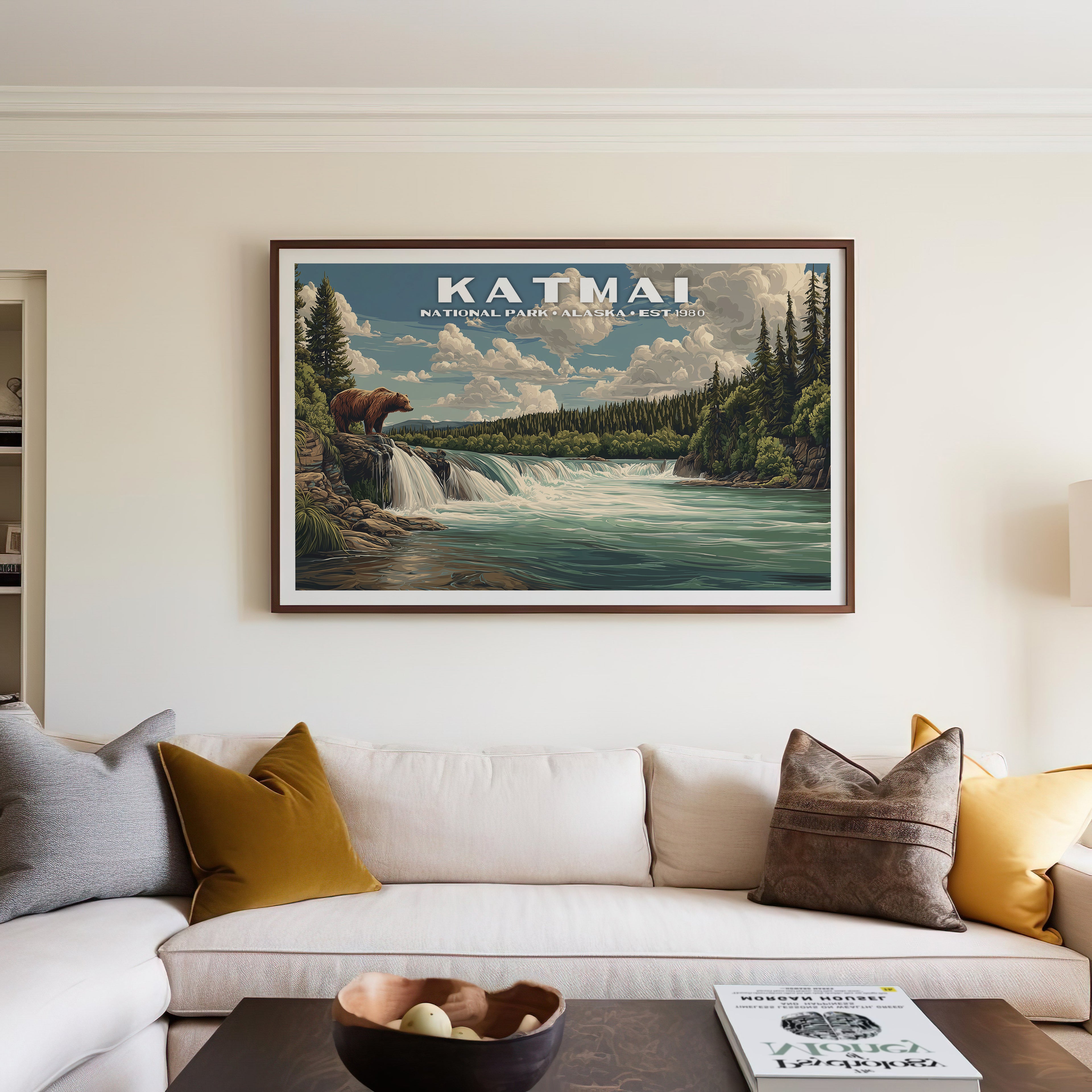 Katmai National Park Horizontal Vintage Art