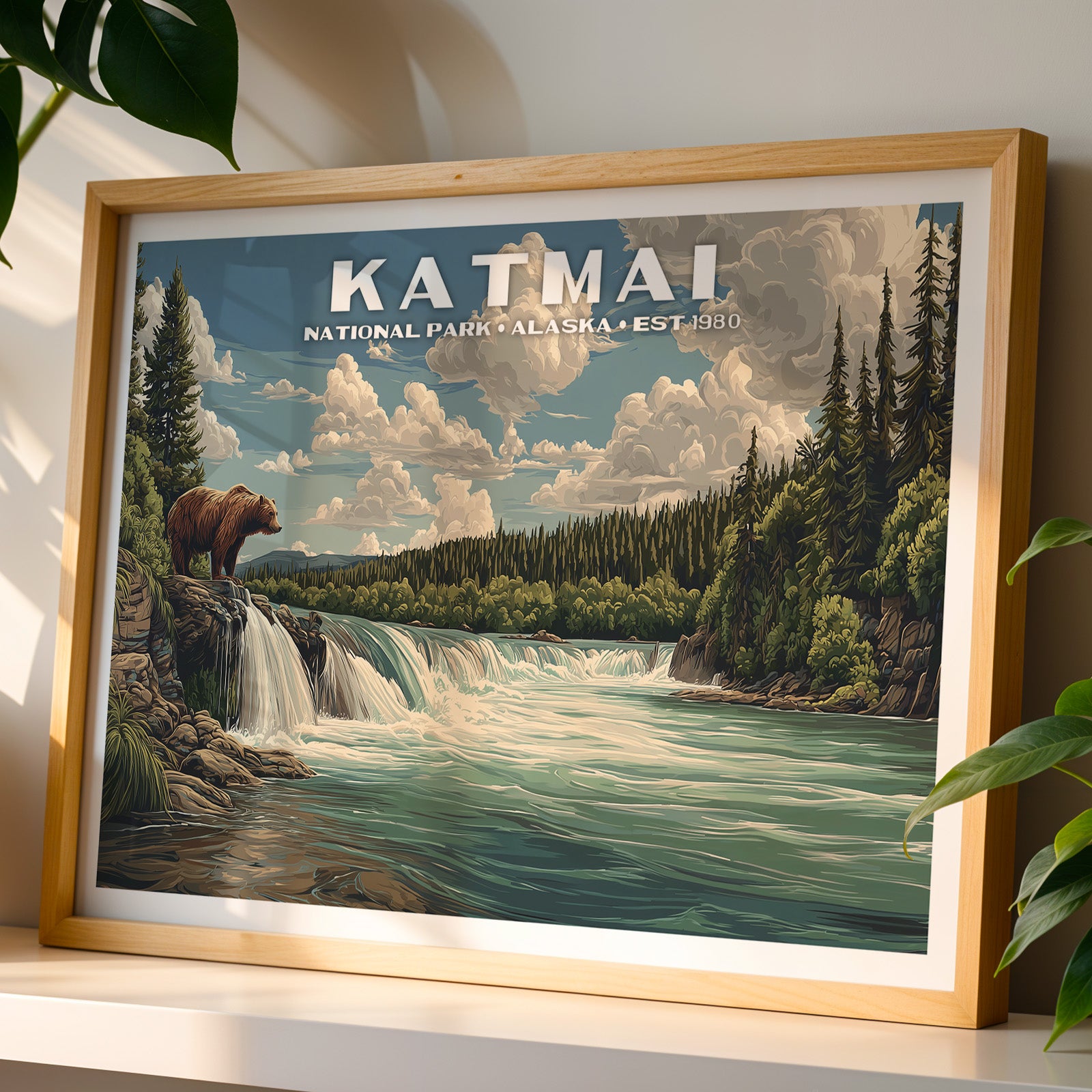 Katmai National Park Horizontal Vintage Art