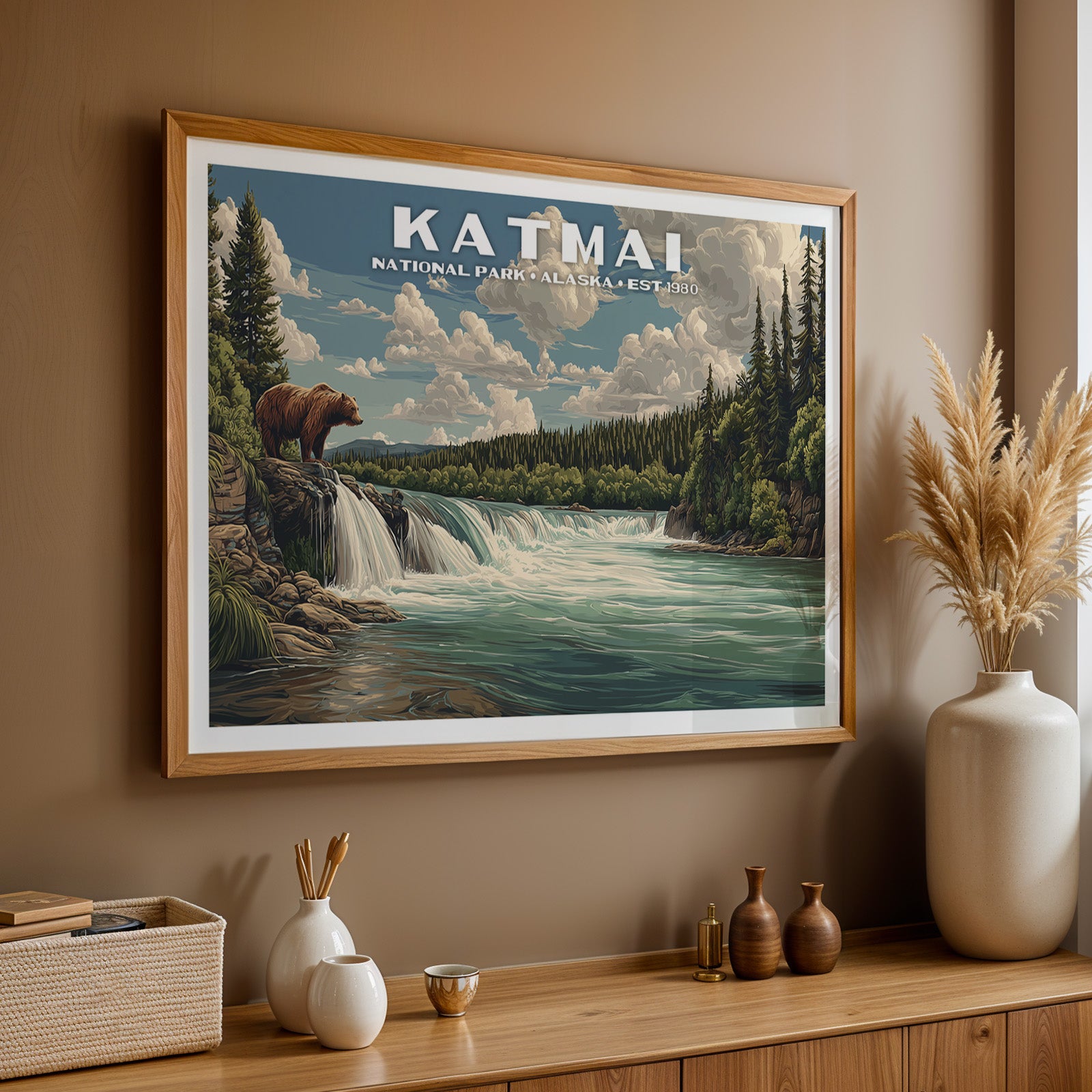 Katmai National Park Horizontal Vintage Art