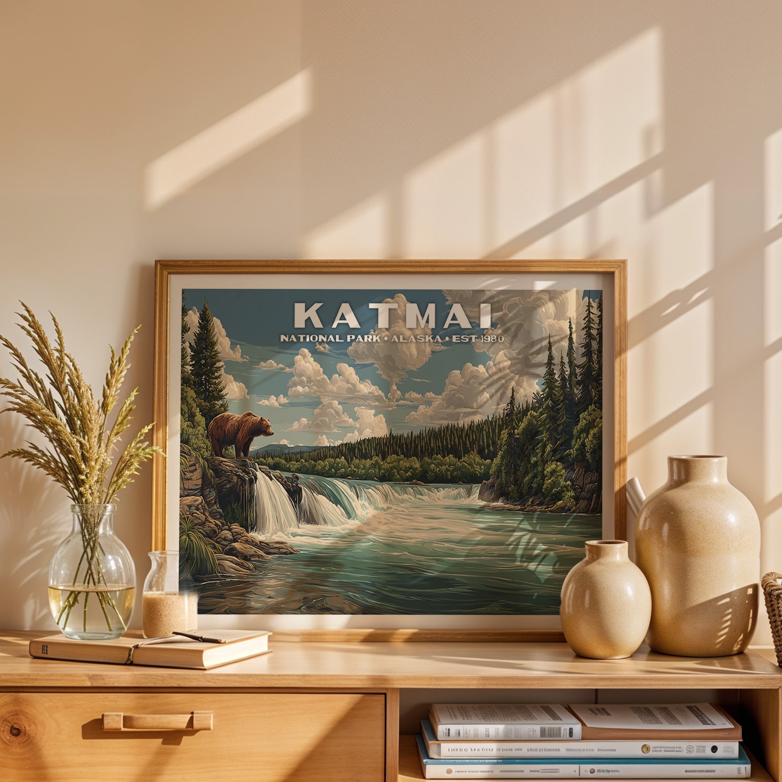 Katmai National Park Horizontal Vintage Art