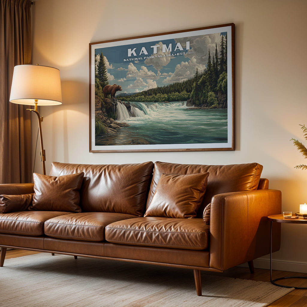 Katmai National Park Horizontal Vintage Art