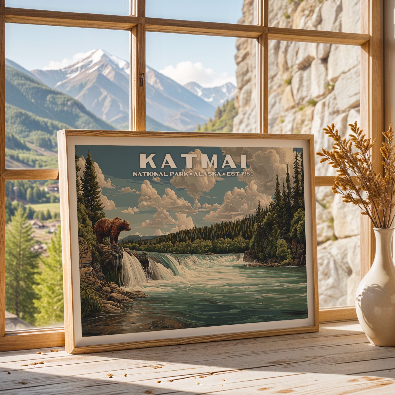 Katmai National Park Horizontal Vintage Art