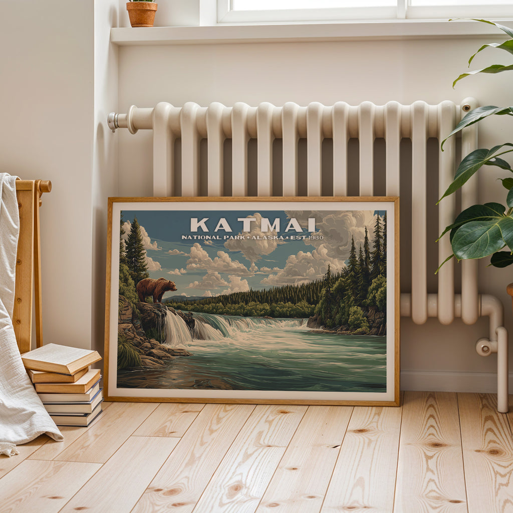 Katmai National Park Horizontal Vintage Art