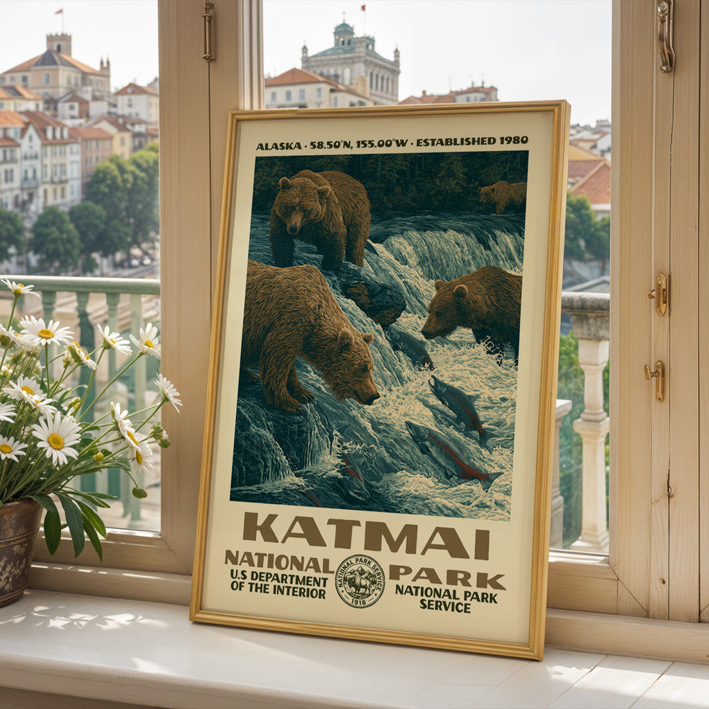 Katmai National Park Vintage WPA Art