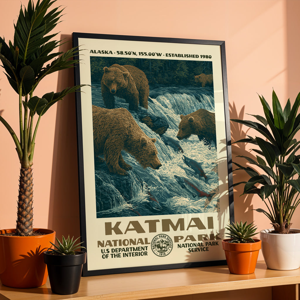 Katmai National Park Vintage WPA Art