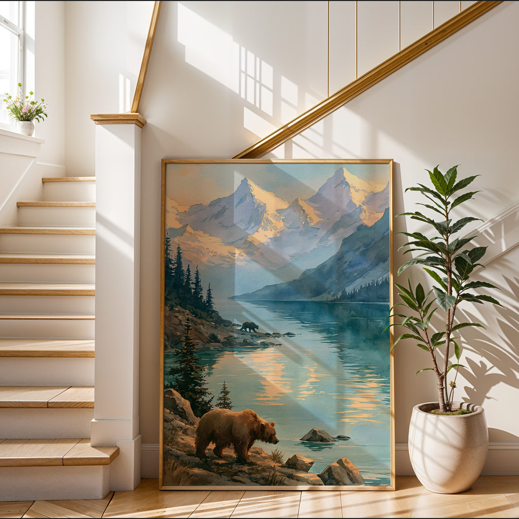 Katmai National Park Watercolor Art