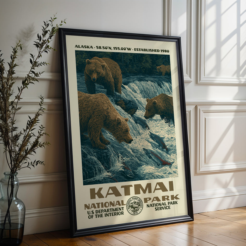 Katmai National Park Vintage WPA Art