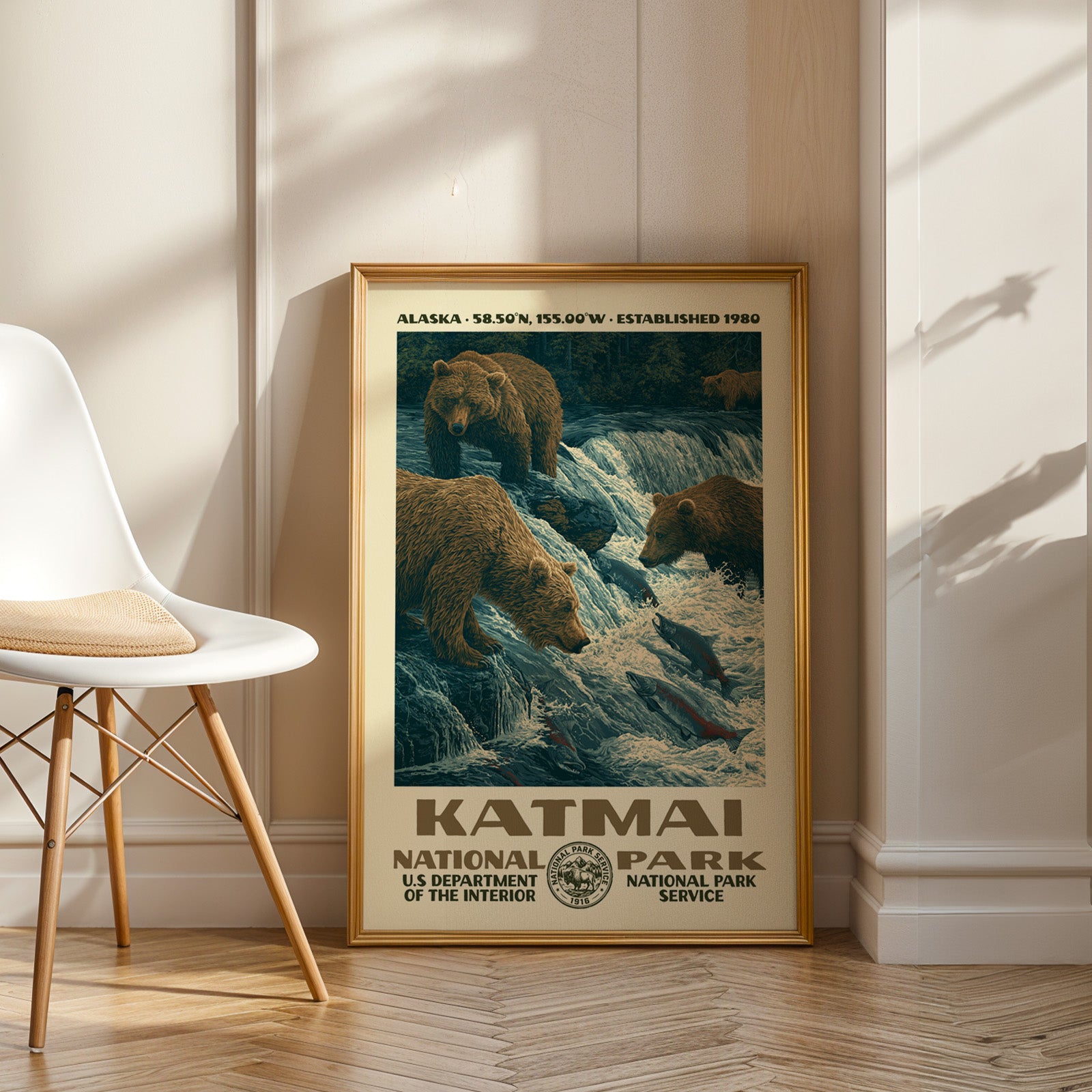 Katmai National Park Vintage WPA Art
