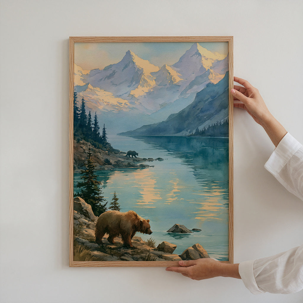 Katmai National Park Watercolor Art
