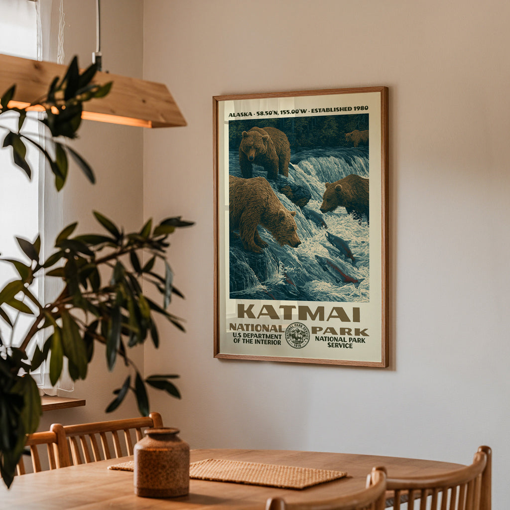 Katmai National Park Vintage WPA Art