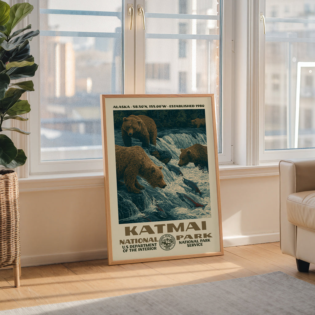 Katmai National Park Vintage WPA Art