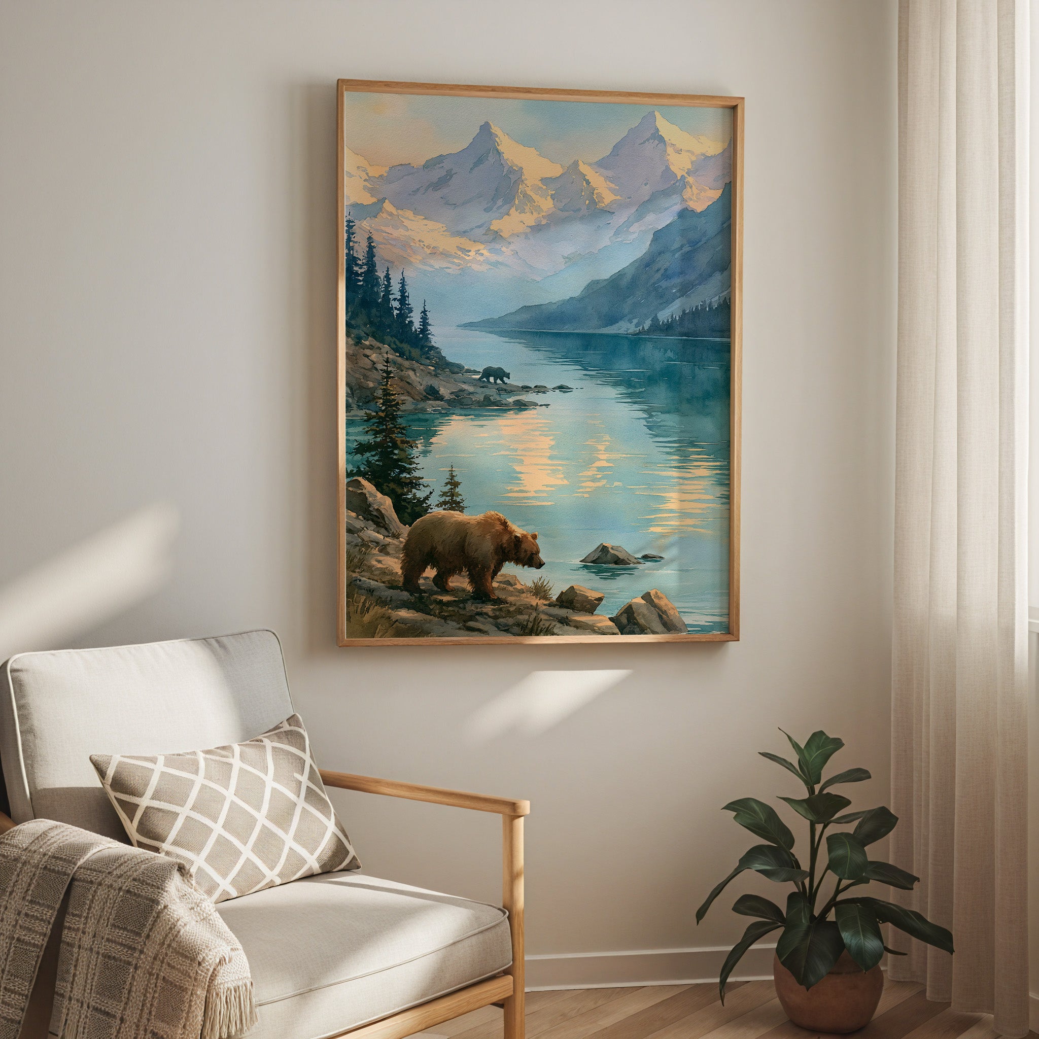 Katmai National Park Watercolor Art