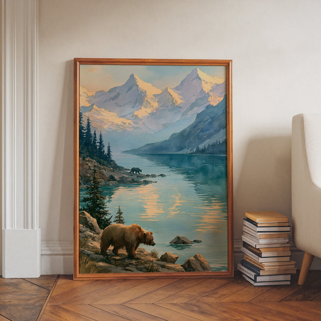 Katmai National Park Watercolor Art