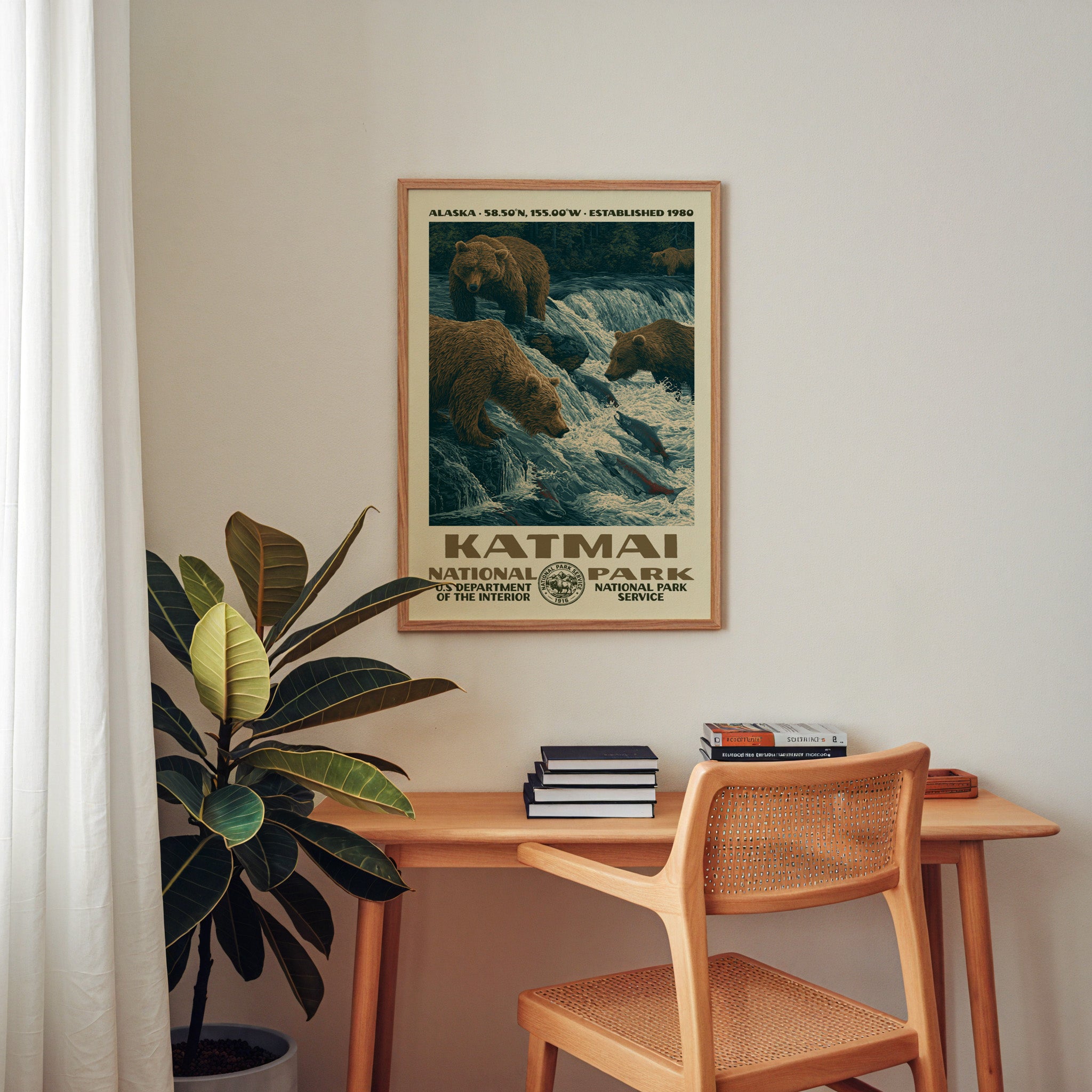 Katmai National Park Vintage WPA Art