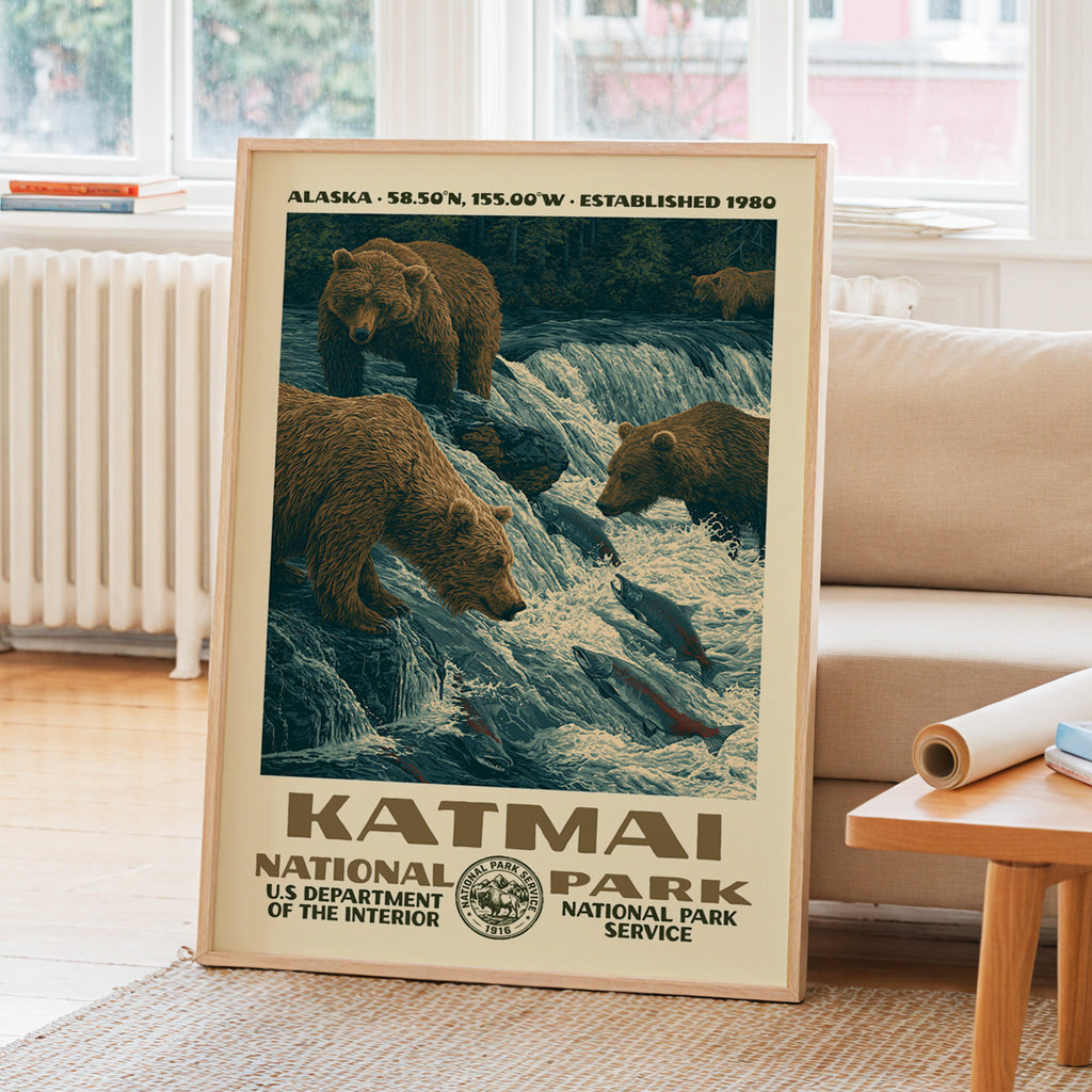 Katmai National Park Vintage WPA Art