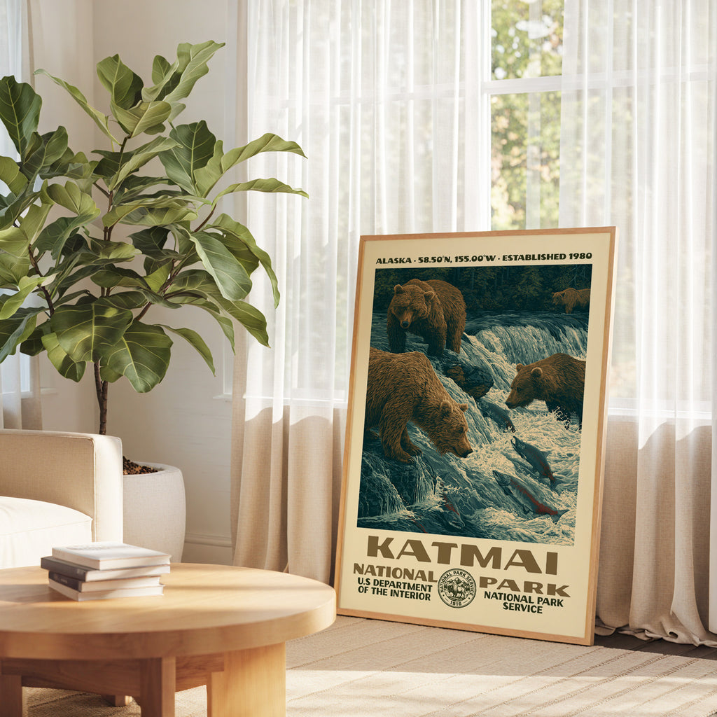 Katmai National Park Vintage WPA Art