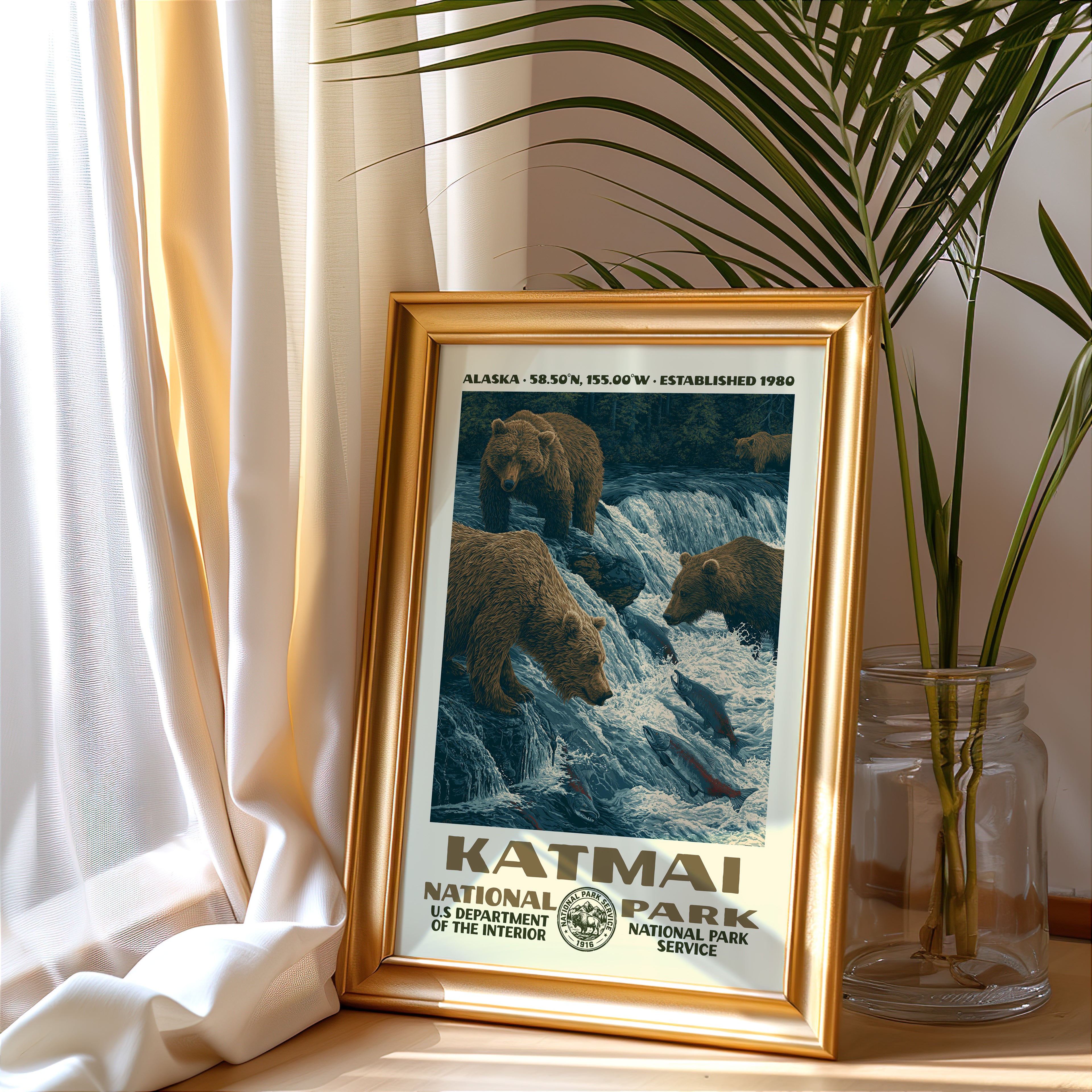 Katmai National Park Vintage WPA Art