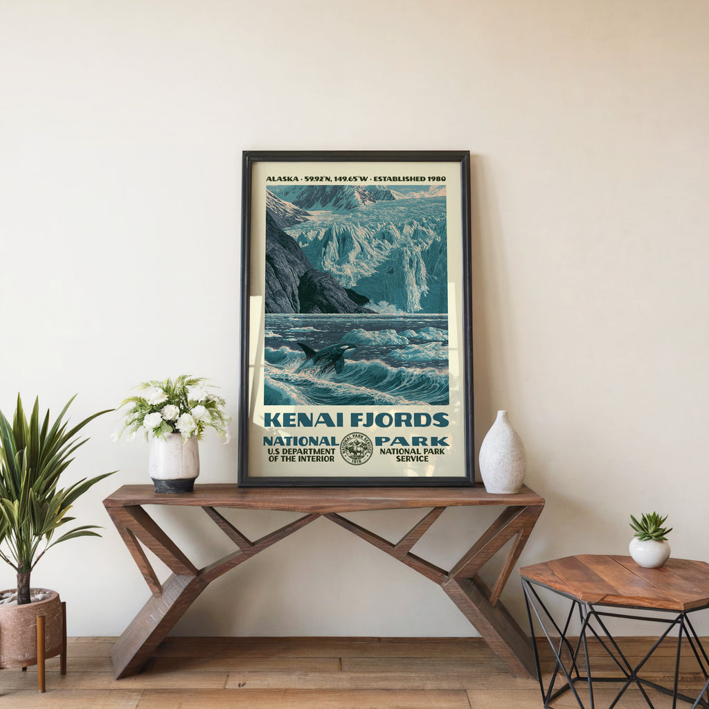 Kenai Fjords National Park Vintage WPA Art