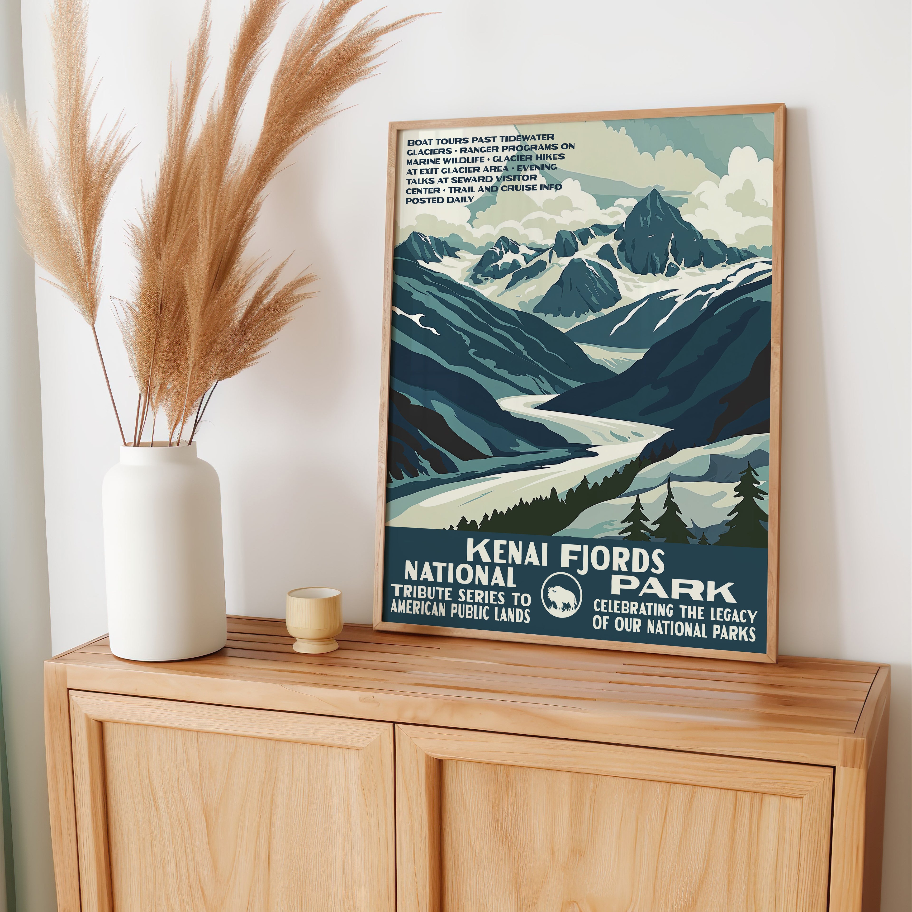 Kenai Fjords National Park Vintage WPA Art