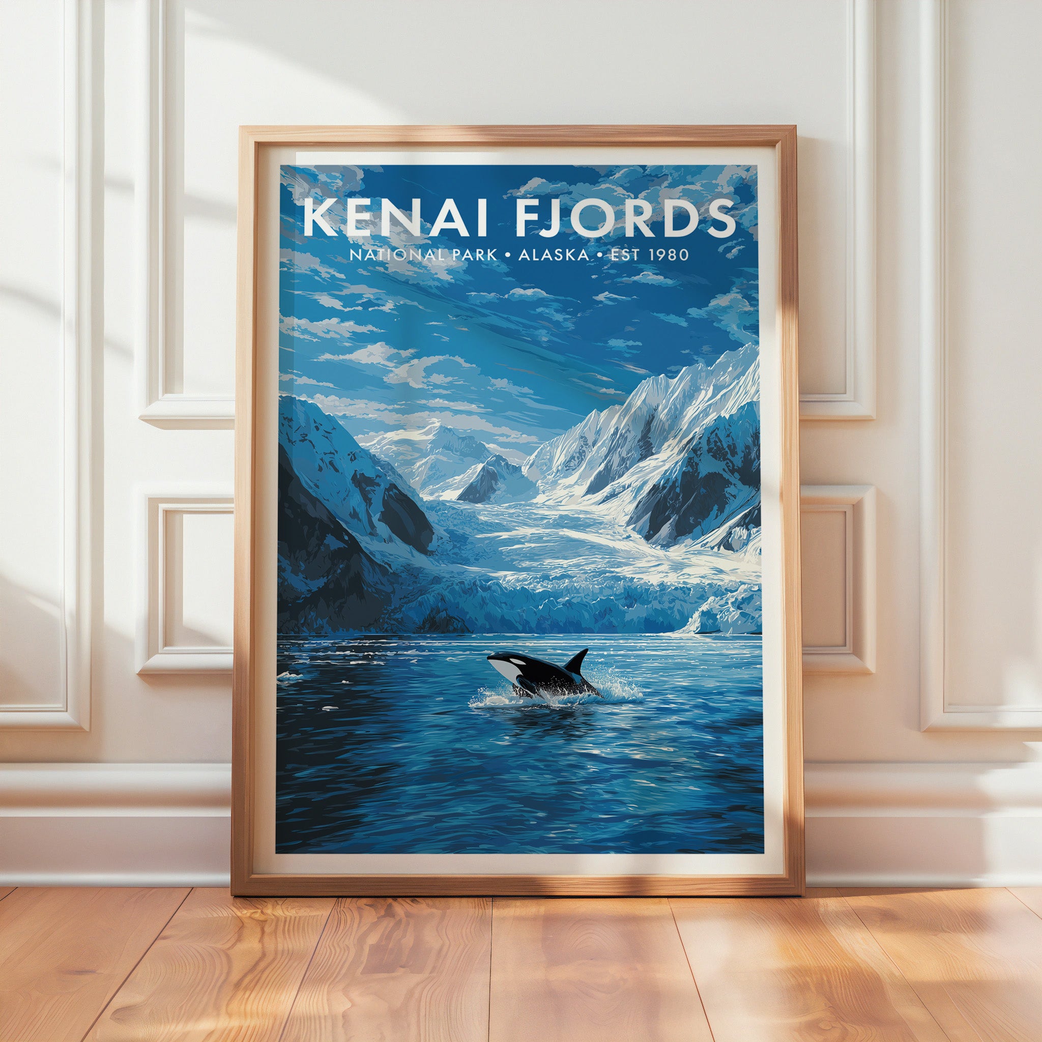 Retro Kenai Fjords National Park Print