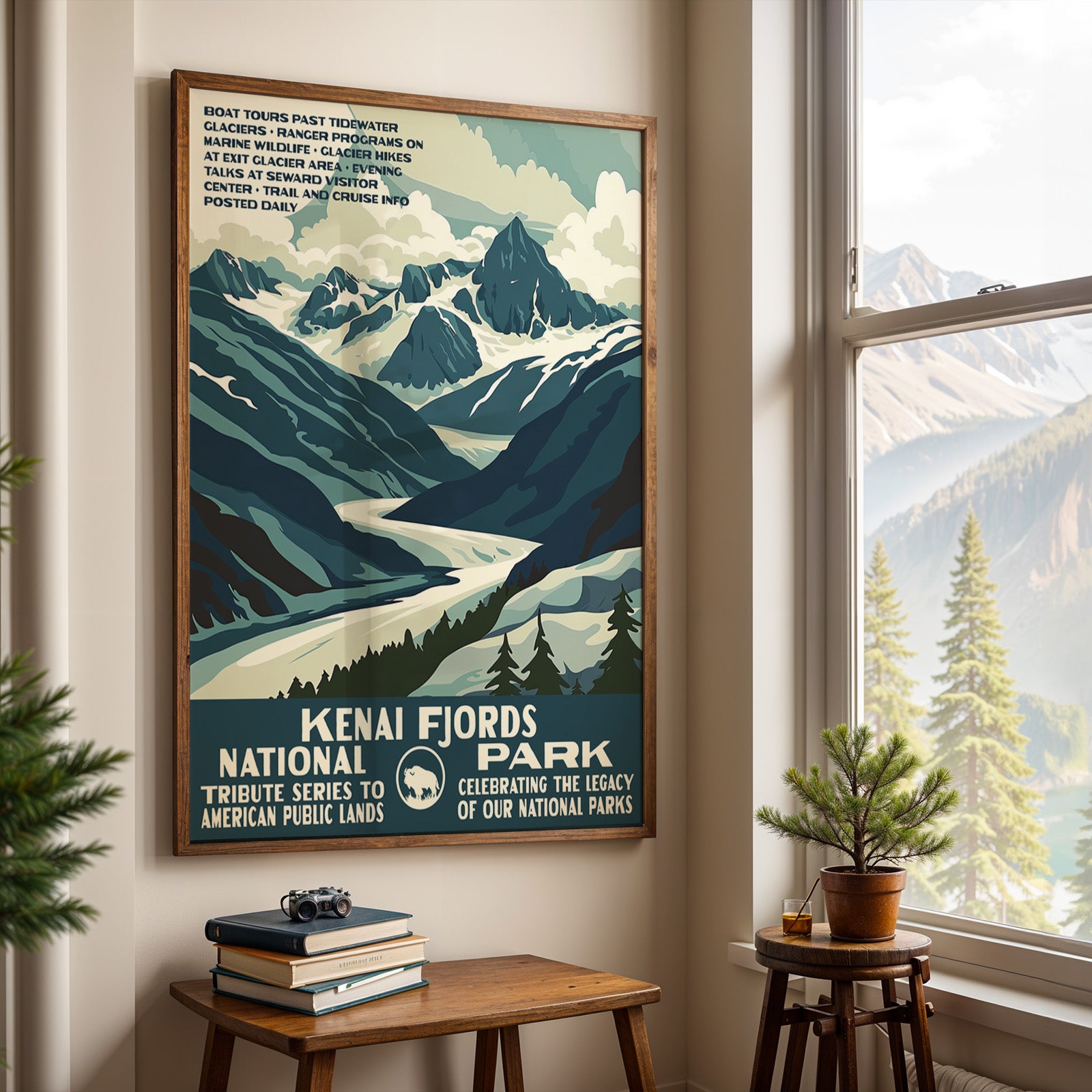 Kenai Fjords National Park Vintage WPA Art