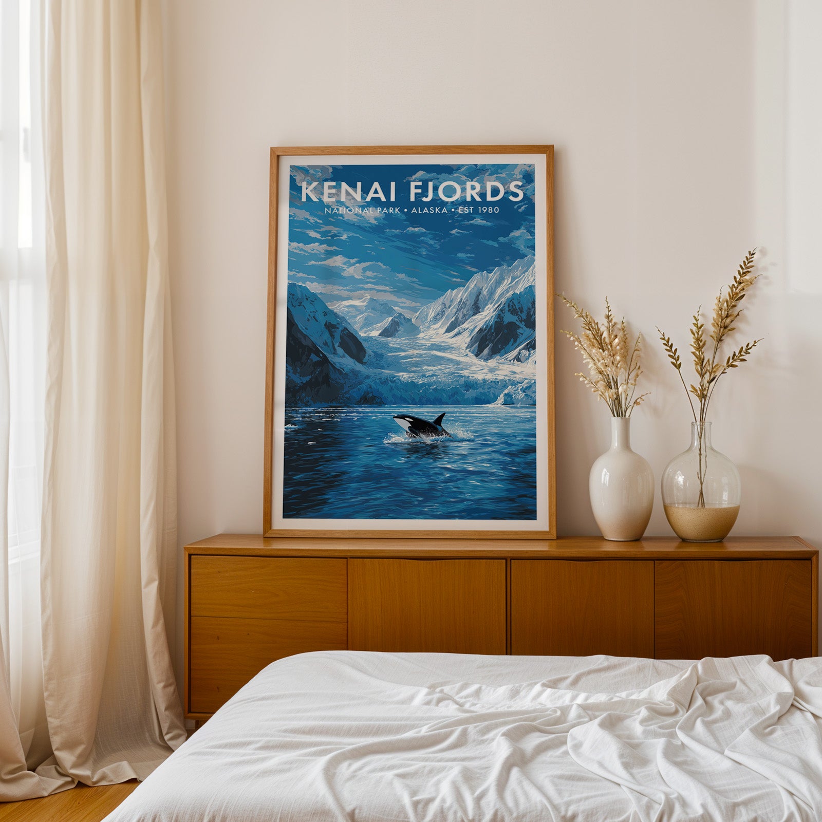 Retro Kenai Fjords National Park Print