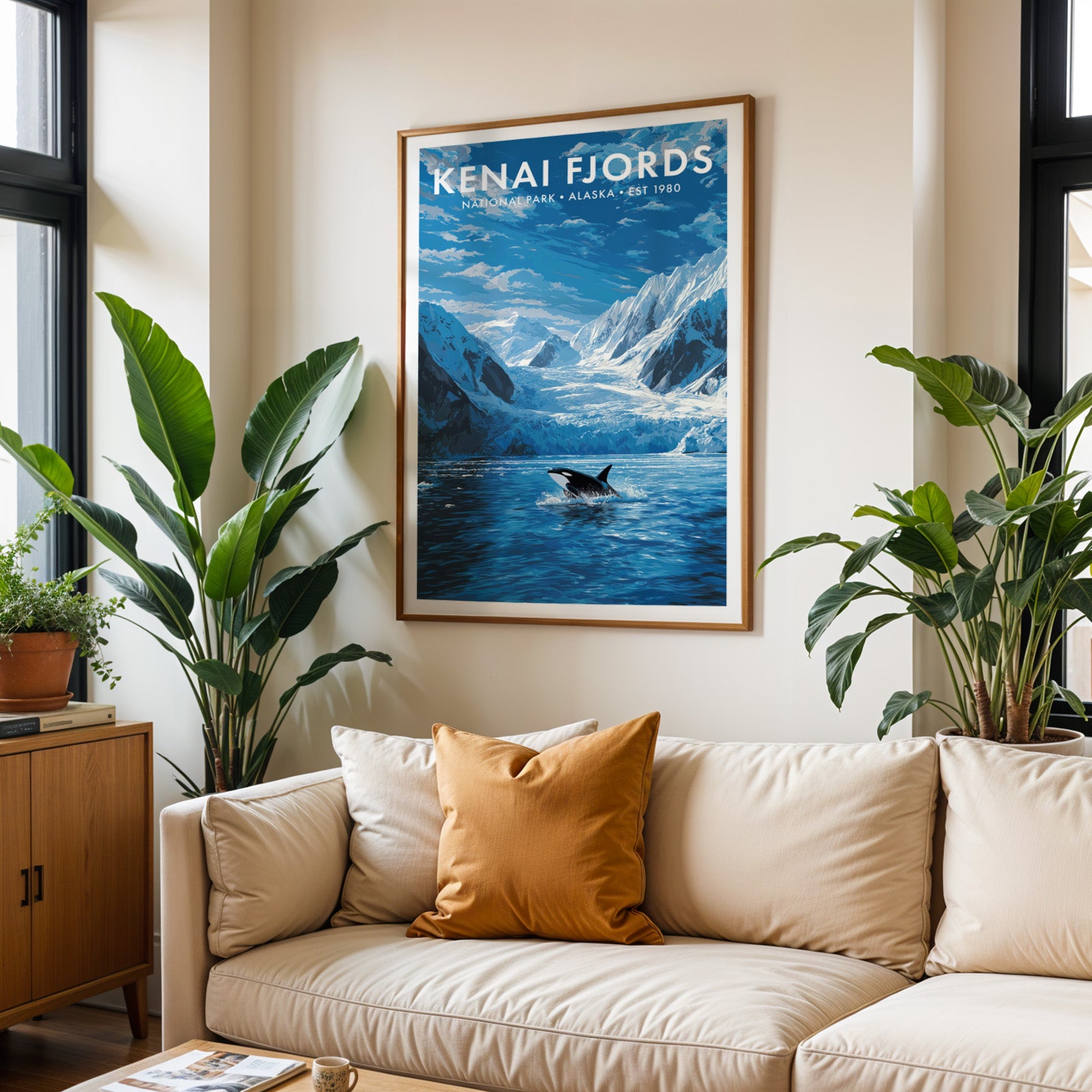 Retro Kenai Fjords National Park Print