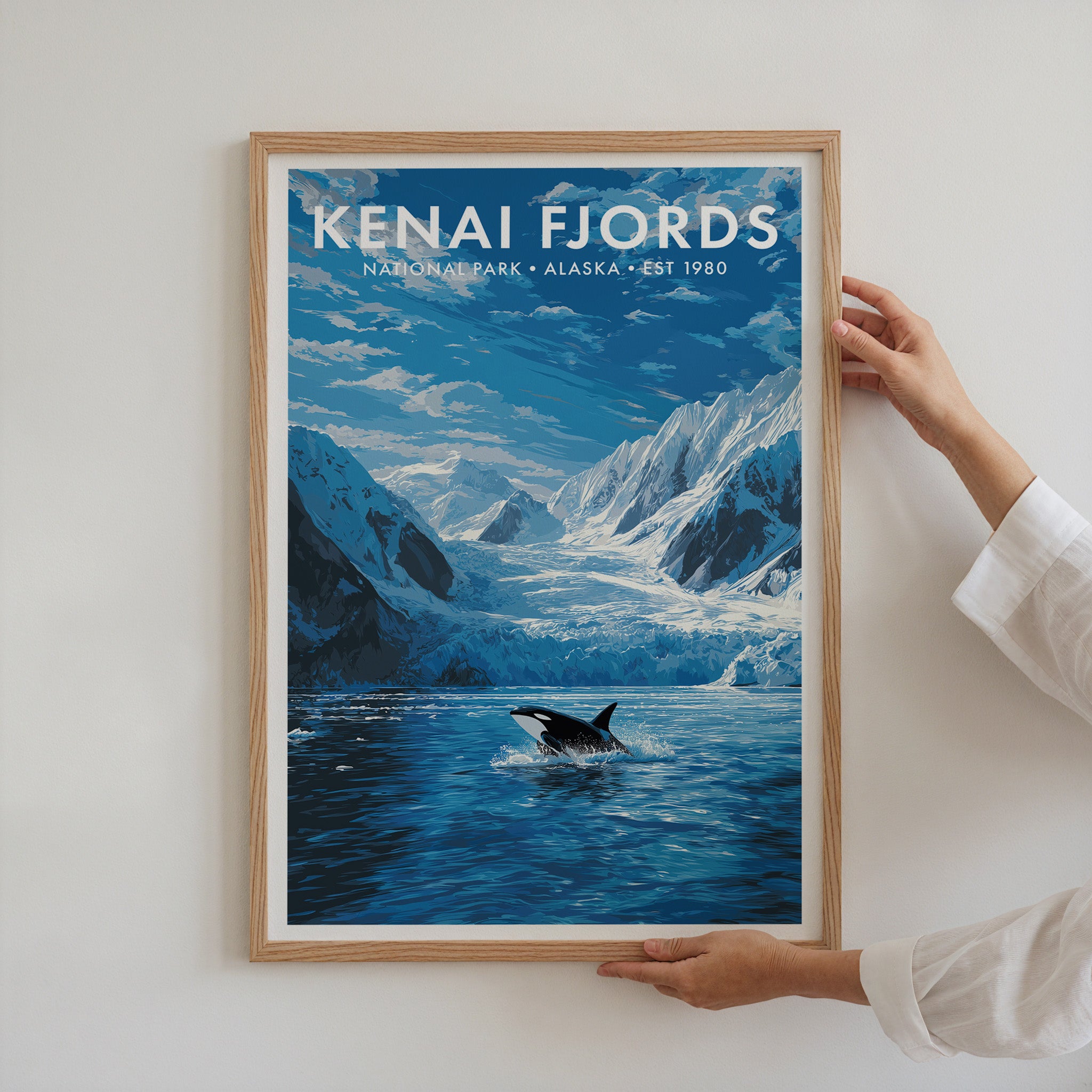 Retro Kenai Fjords National Park Print