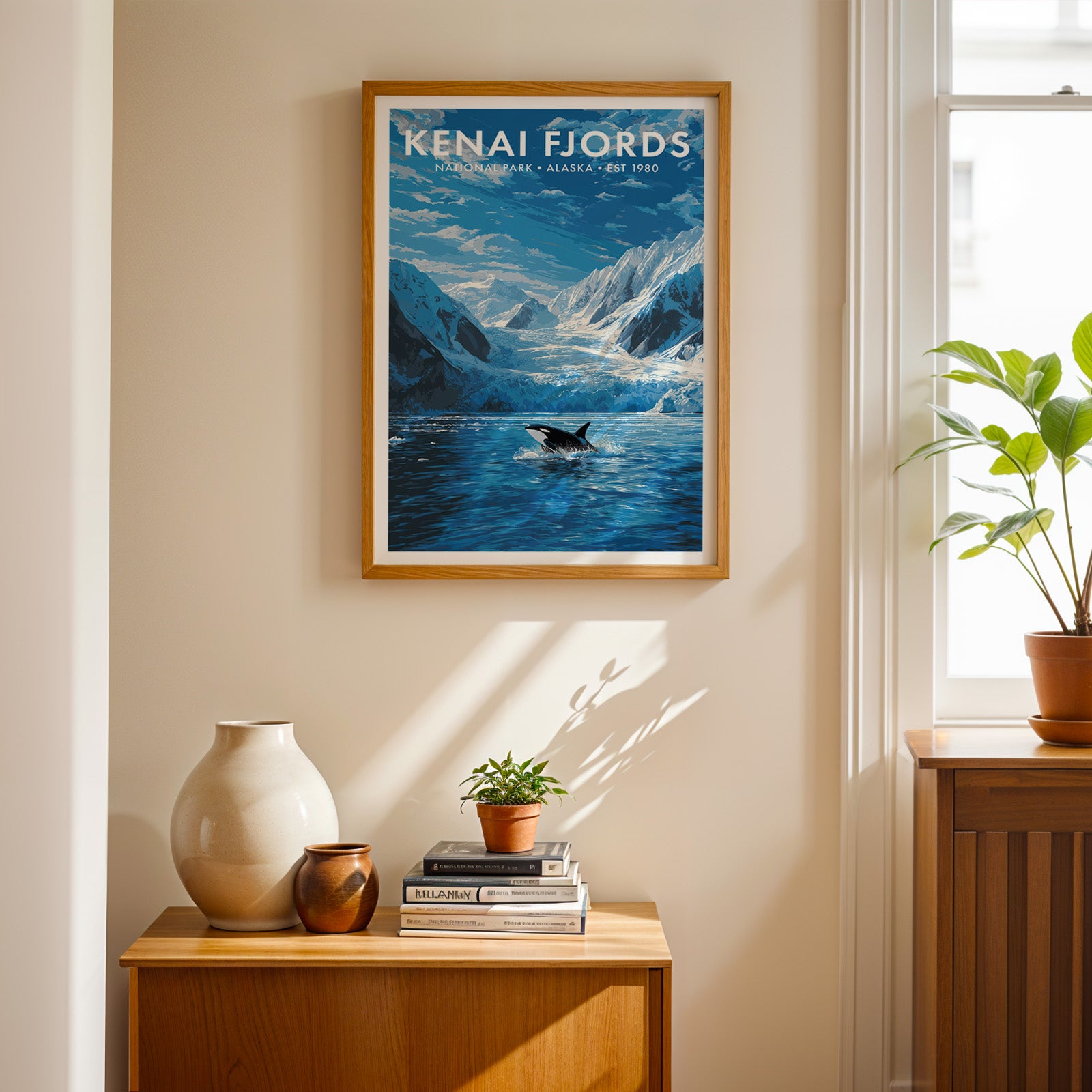 Retro Kenai Fjords National Park Print