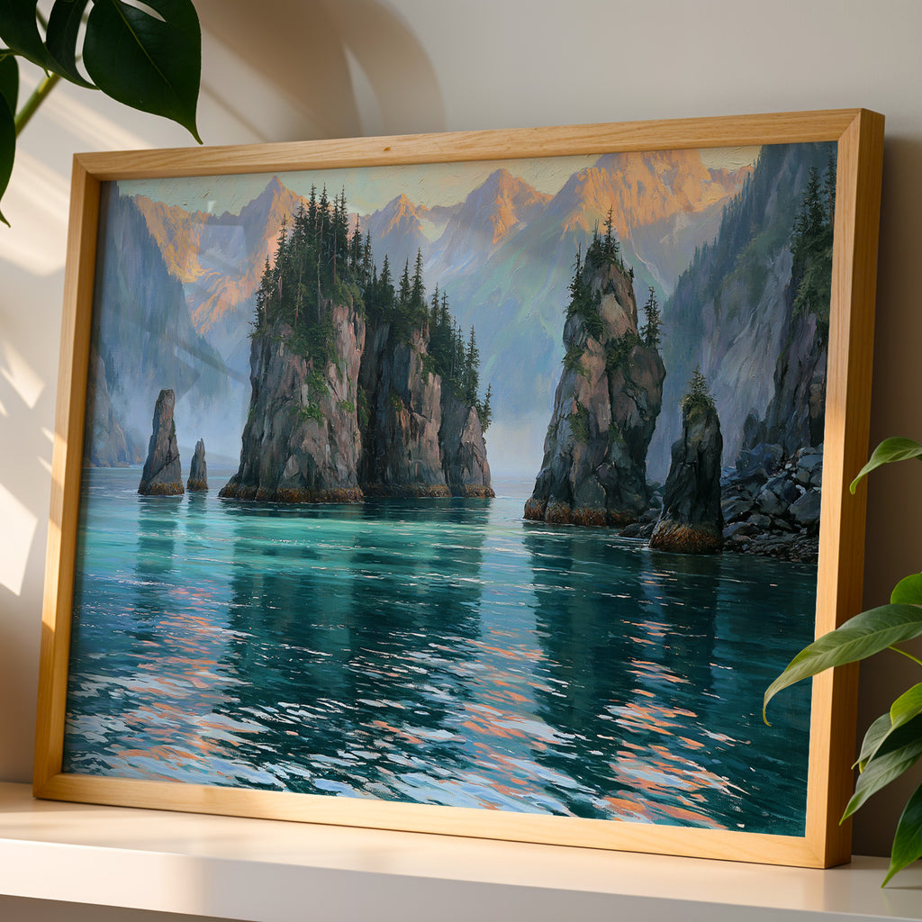Kenai Fjords National Park Classical Oil Painting