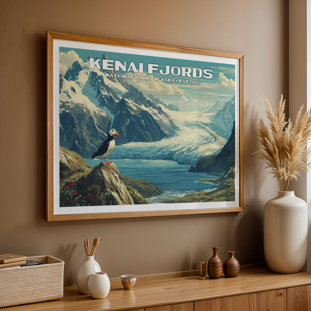 Kenai Fjords National Park Horizontal Vintage Art