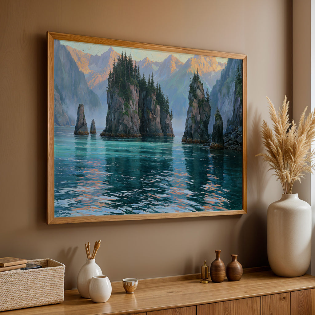 Kenai Fjords National Park Classical Oil Painting