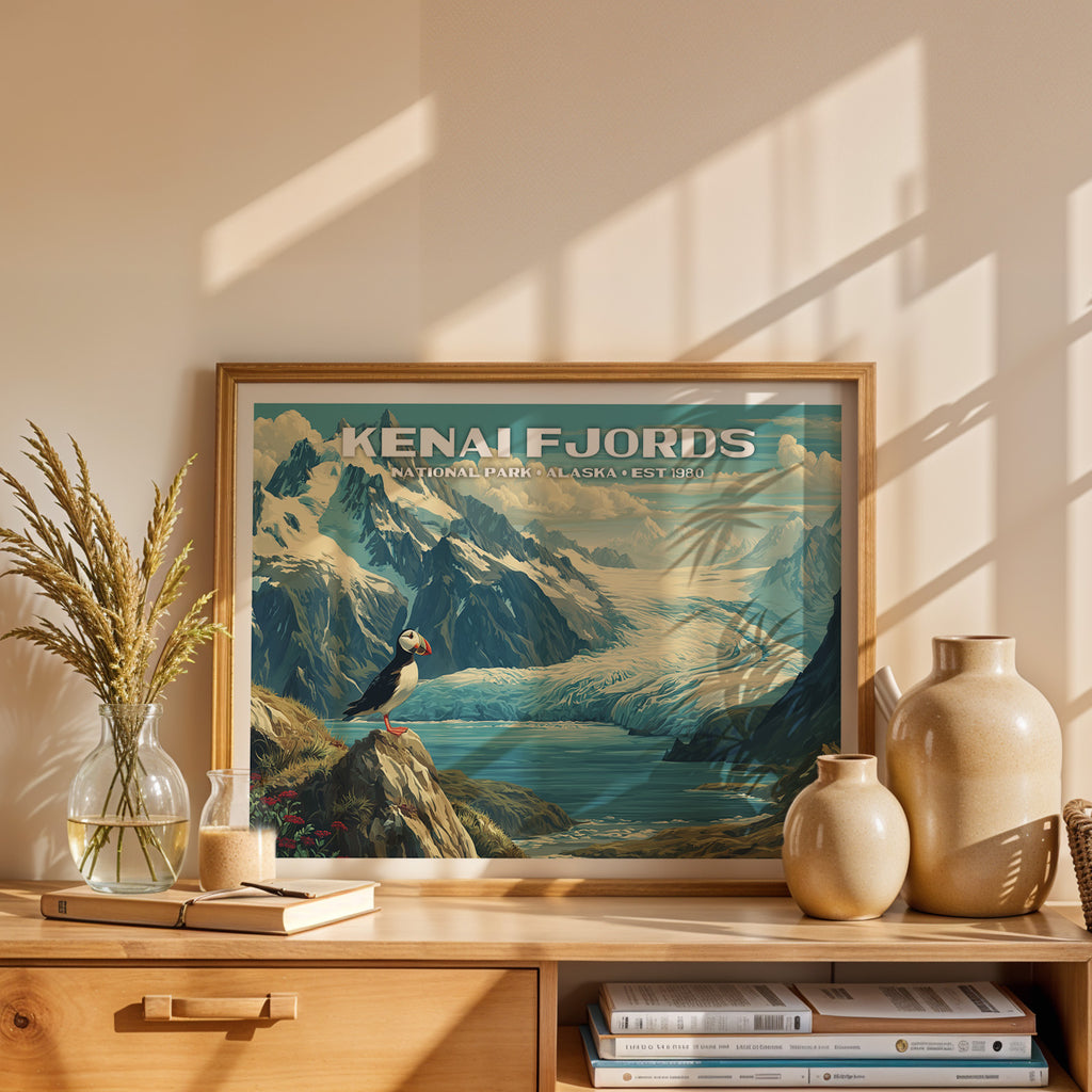 Kenai Fjords National Park Horizontal Vintage Art