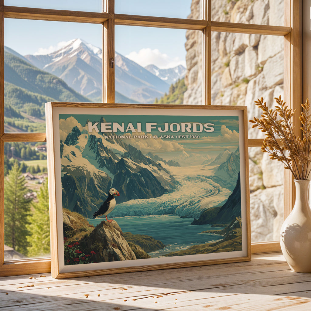 Kenai Fjords National Park Horizontal Vintage Art