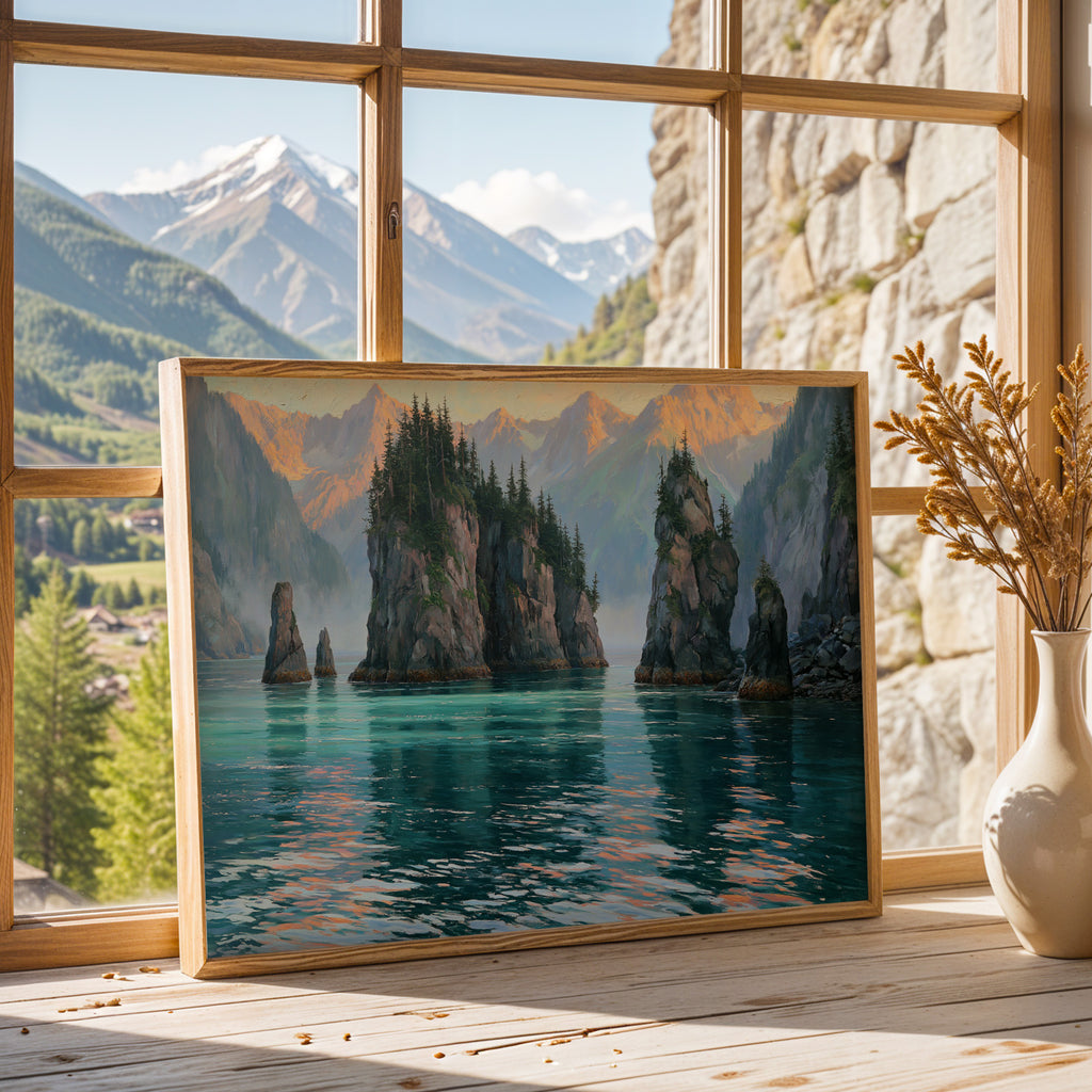 Kenai Fjords National Park Classical Oil Painting
