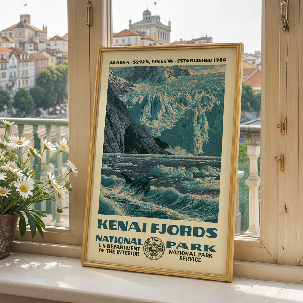 Kenai Fjords National Park Vintage WPA Art