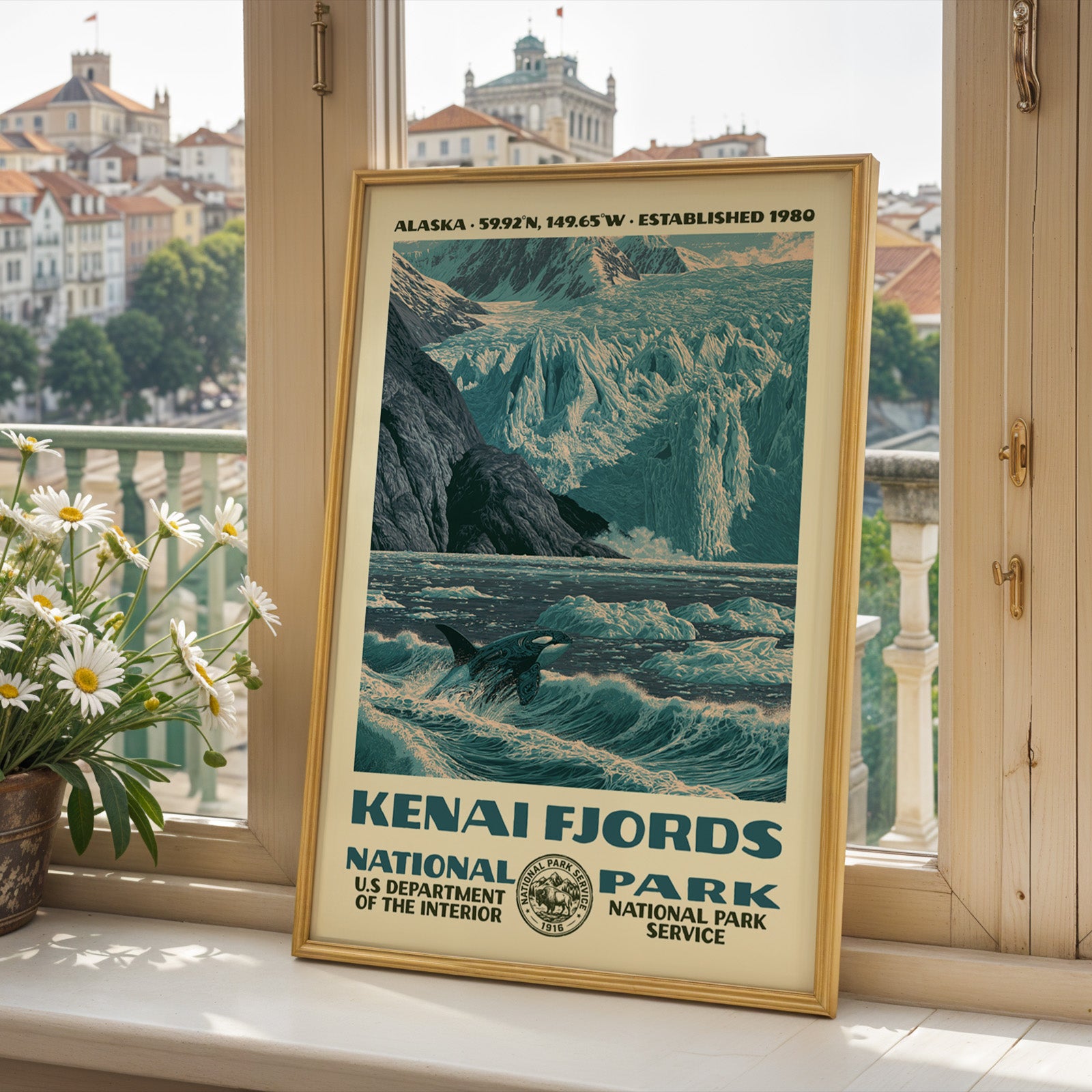 Kenai Fjords National Park Vintage WPA Art