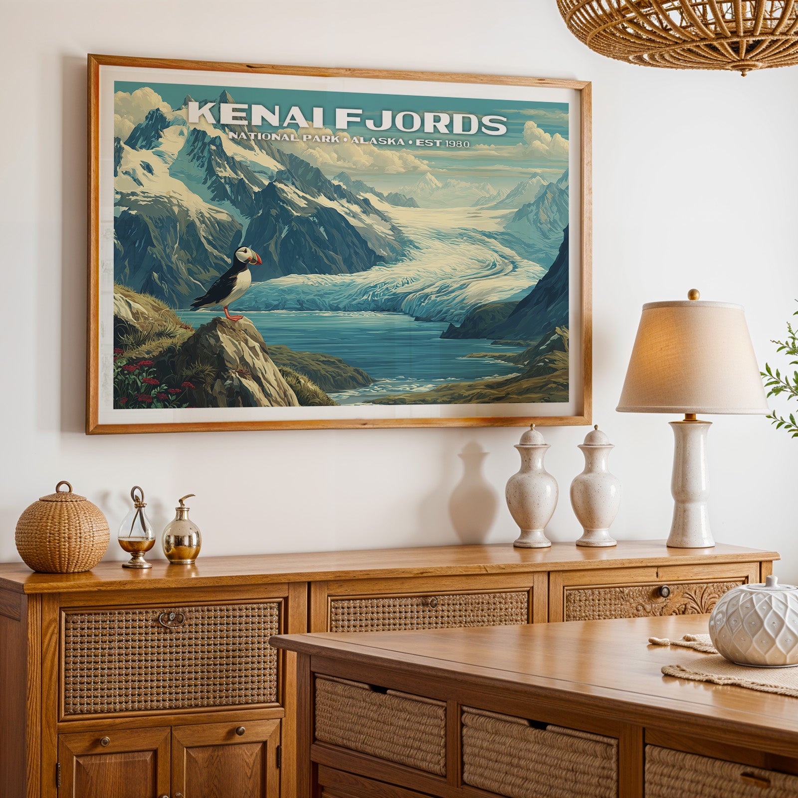 Kenai Fjords National Park Horizontal Vintage Art