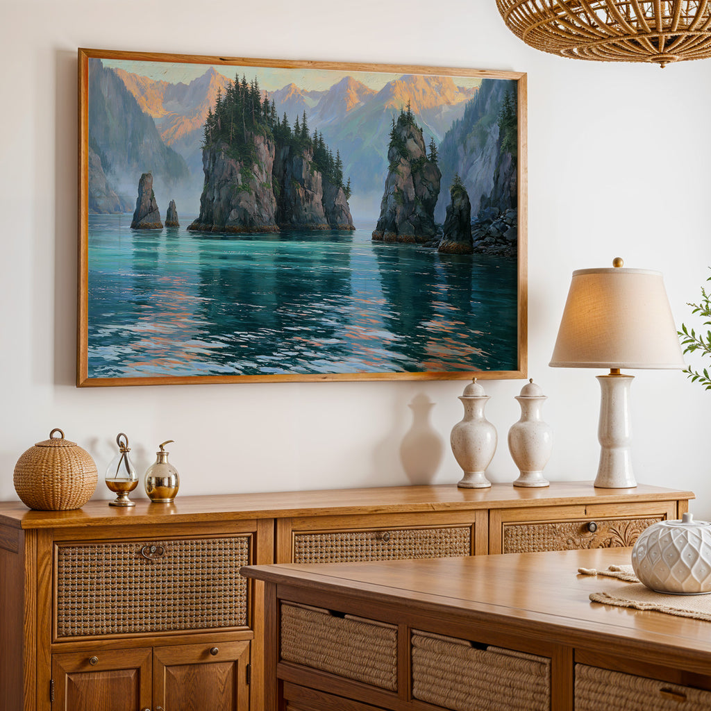Kenai Fjords National Park Classical Oil Painting
