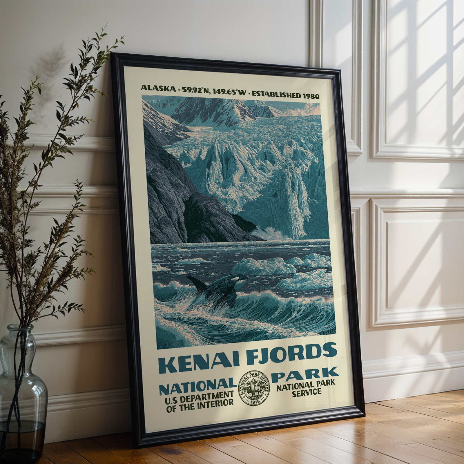 Kenai Fjords National Park Vintage WPA Art