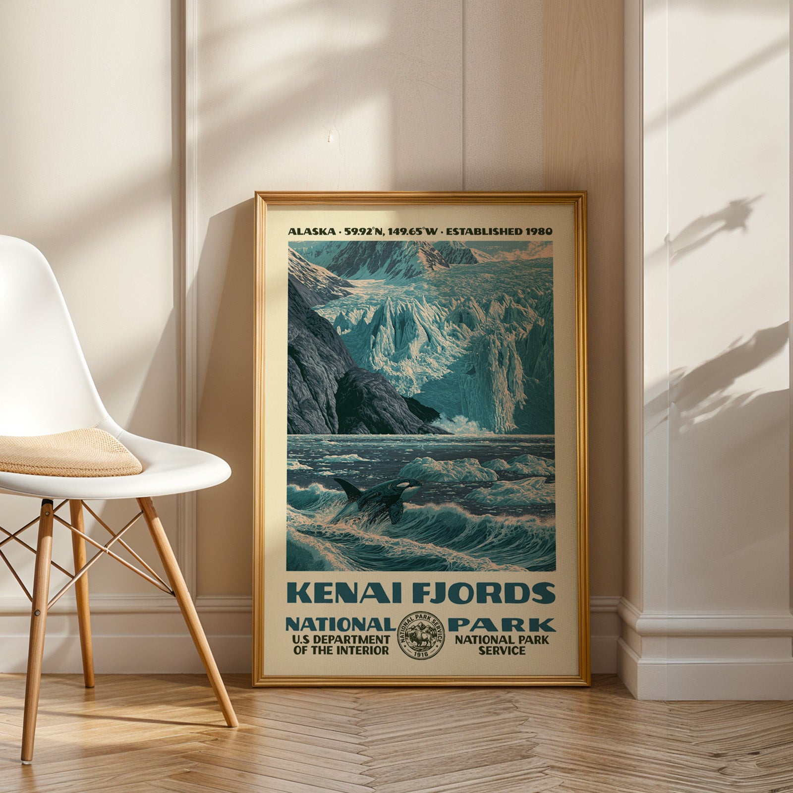 Kenai Fjords National Park Vintage WPA Art