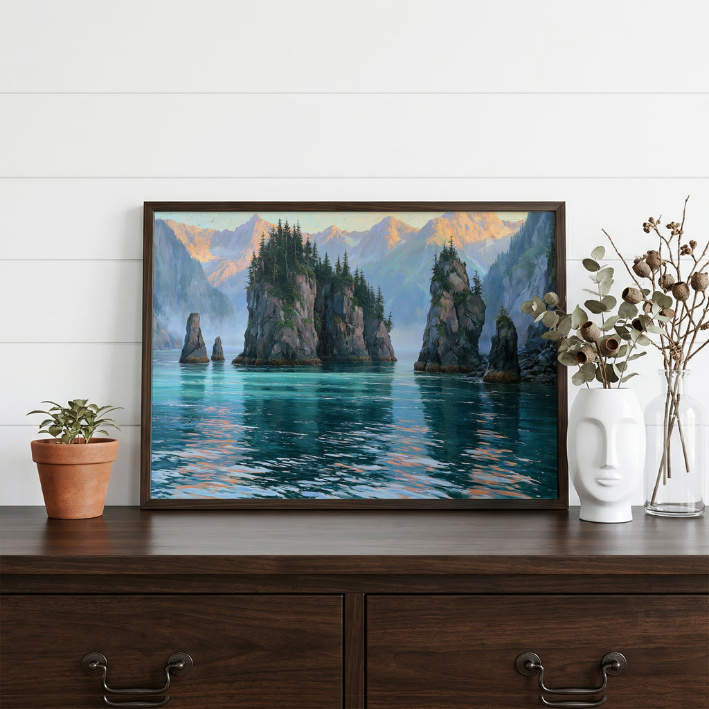 Kenai Fjords National Park Classical Oil Painting
