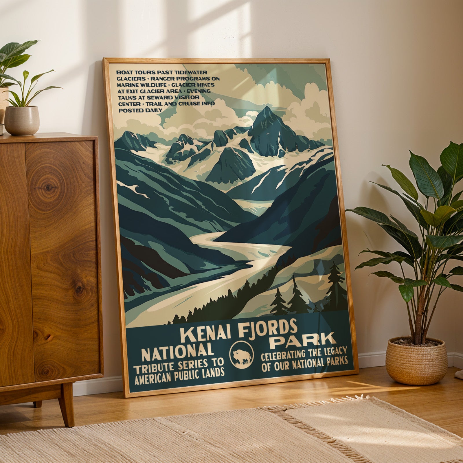 Kenai Fjords National Park Vintage WPA Art