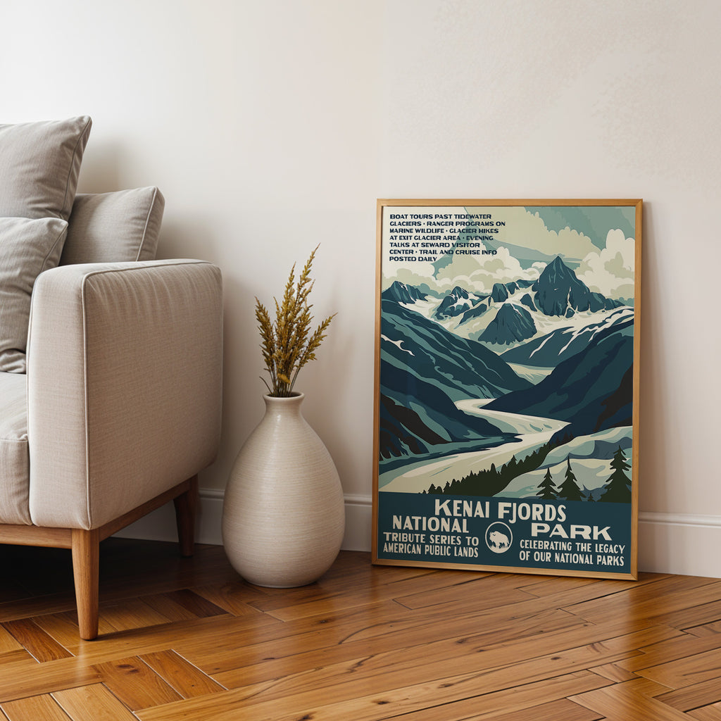 Kenai Fjords National Park Vintage WPA Art
